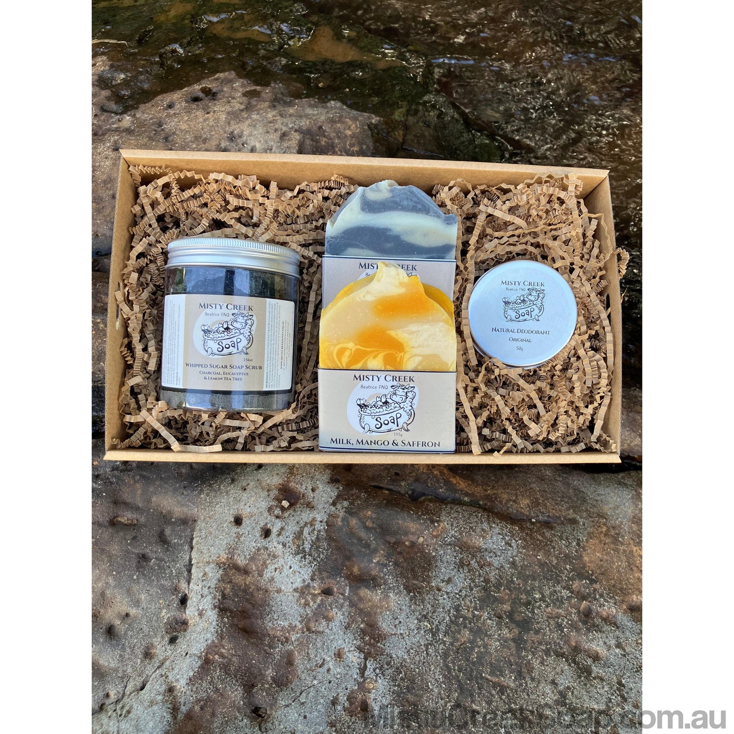 Charcoal, Eucalyptus & Lemon Tea Tree Whipped Sugar Soap Scrub Gift Pack