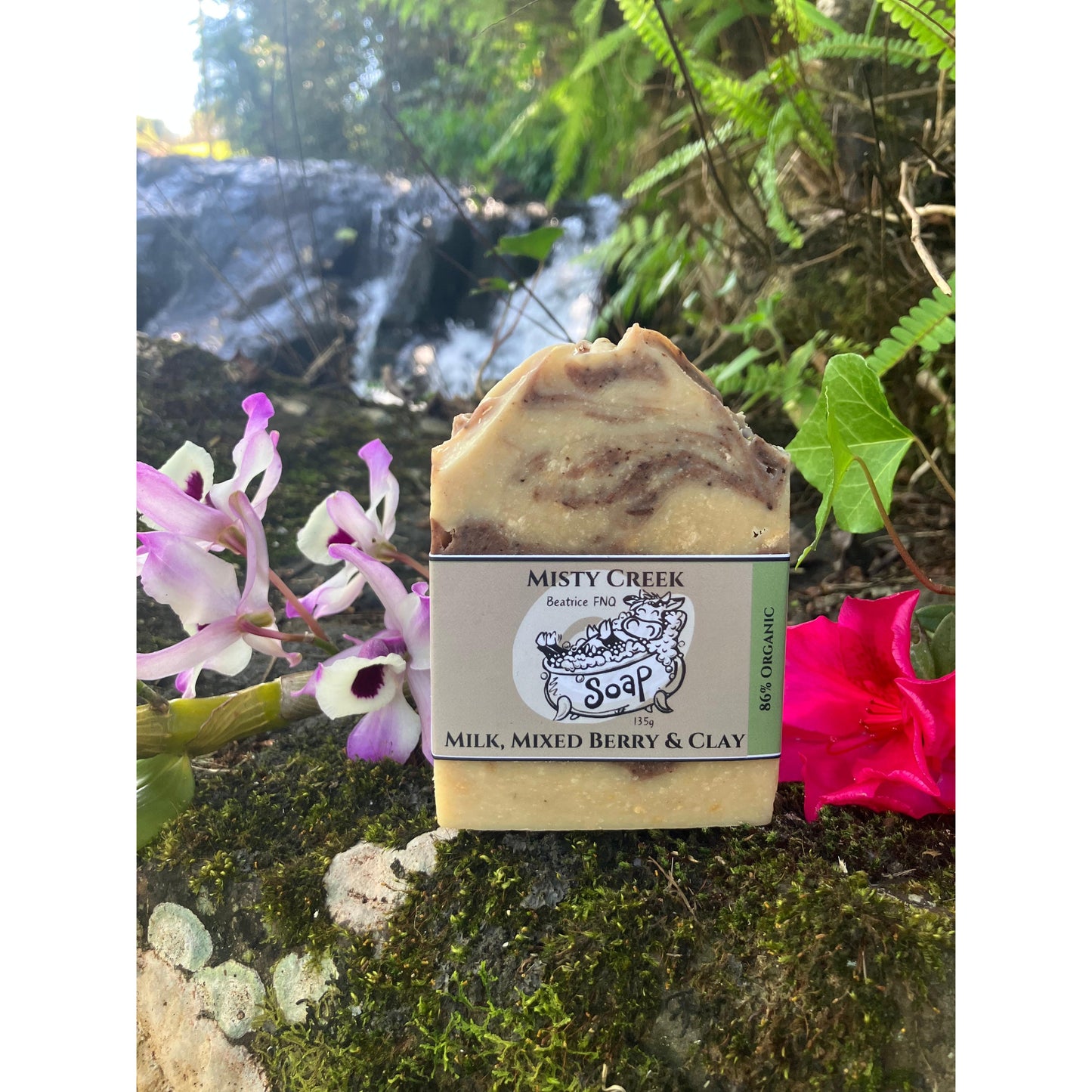 Biodynamic Cow’s Milk, Mixed Berry & Clay Soap - 86% Organic Ingredients