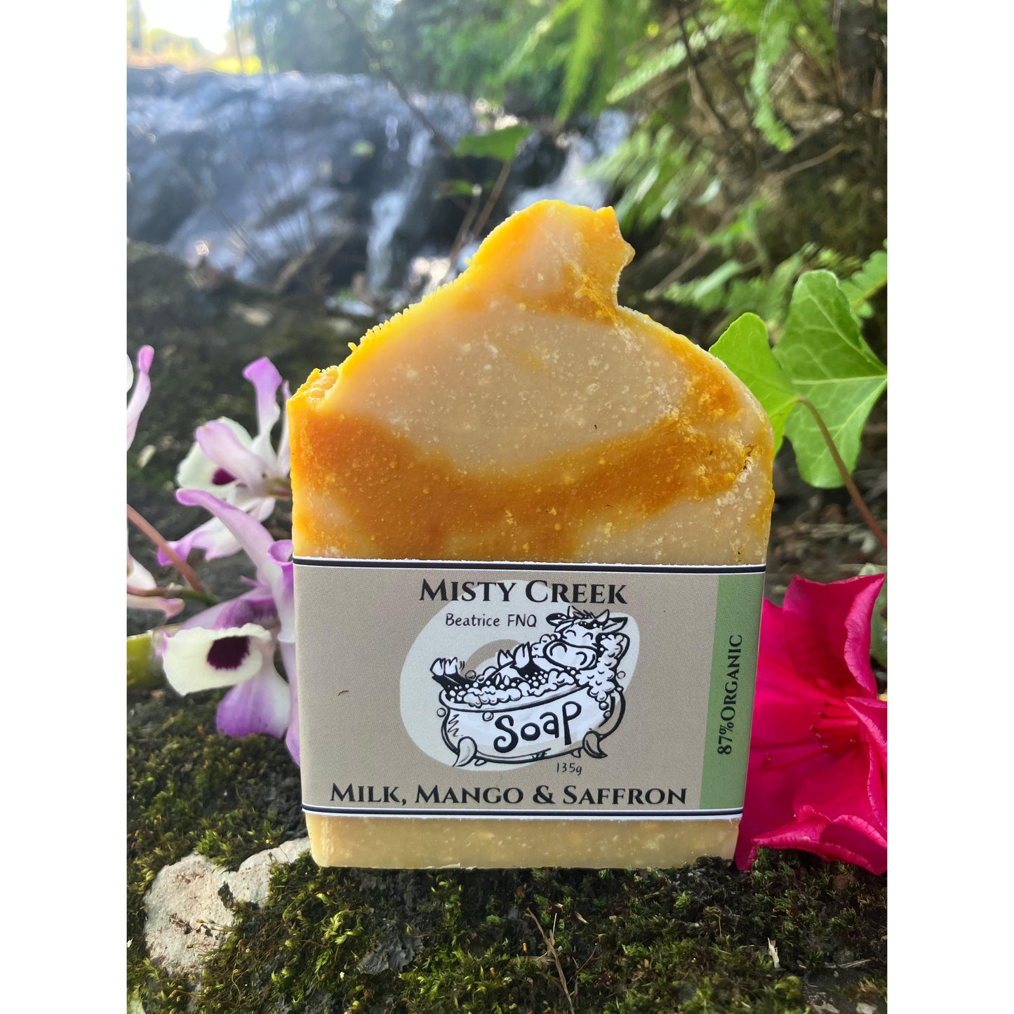 Biodynamic Cow’s Milk, Mango & Saffron Soap - 87% Organic Ingredients