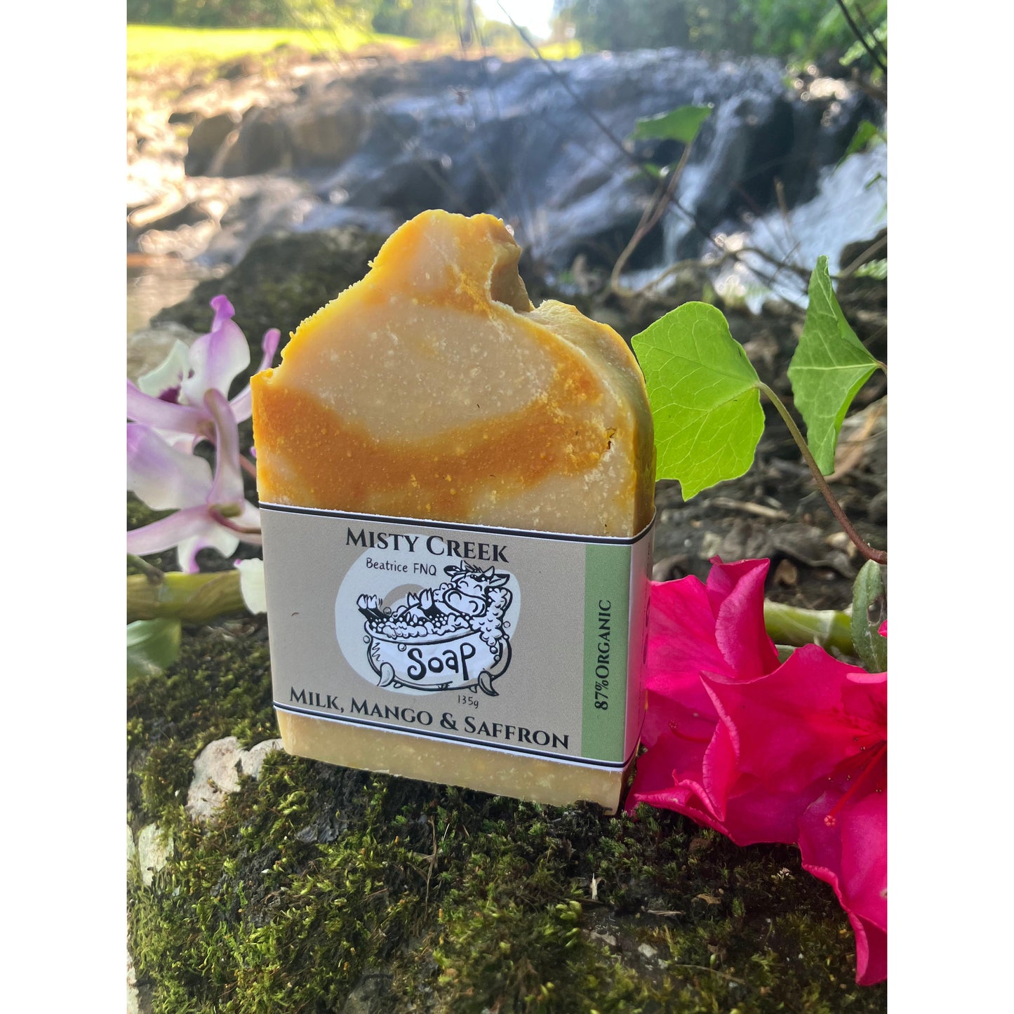 Biodynamic Cow’s Milk, Mango & Saffron Soap - 87% Organic Ingredients