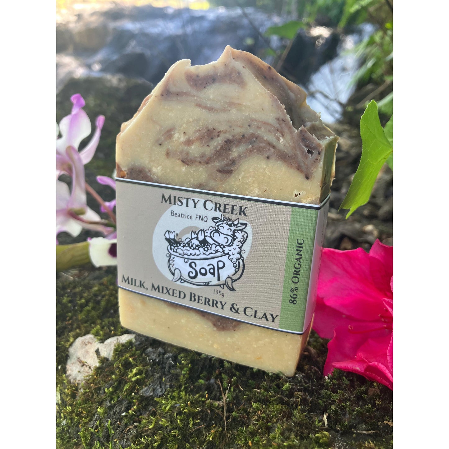 Biodynamic Cow’s Milk, Mixed Berry & Clay Soap - 86% Organic Ingredients