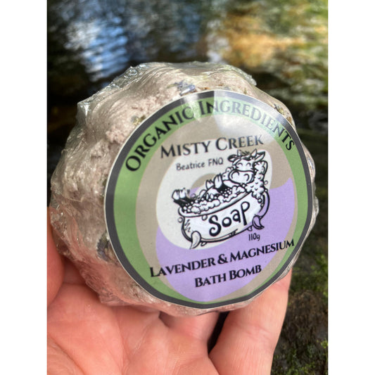 Lavender & Magnesium Bath Bomb - Organic Ingredients