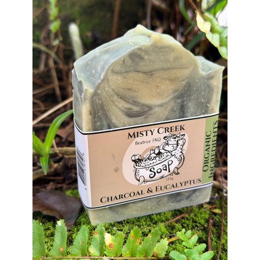 Charcoal & Eucalyptus Essential Oil Soap - Organic Ingredients