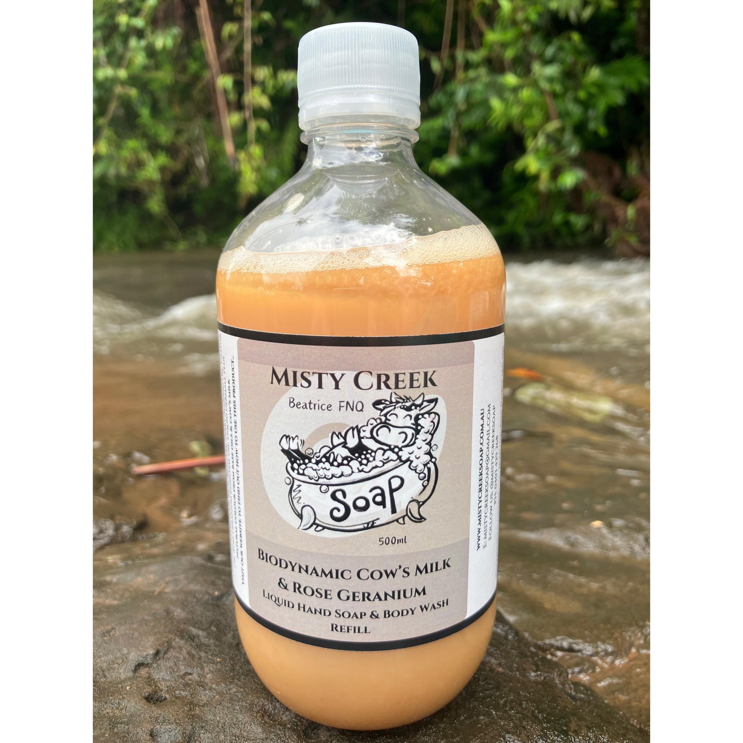 Biodynamic Cow’s Milk & Rose Geranium Liquid Hand Soap & Body Wash