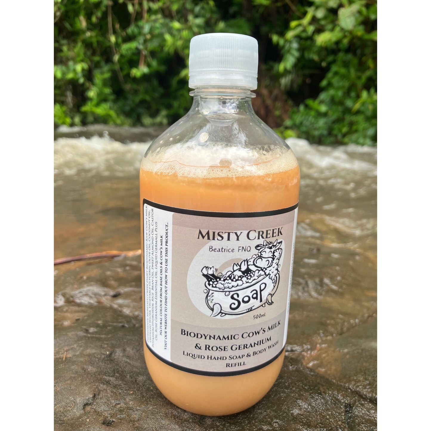 Biodynamic Cow’s Milk & Rose Geranium Liquid Hand Soap & Body Wash