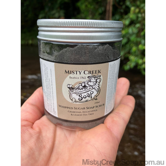 Charcoal, Eucalyptus & Lemon Tea Tree Whipped Sugar Soap Scrub Gift Pack