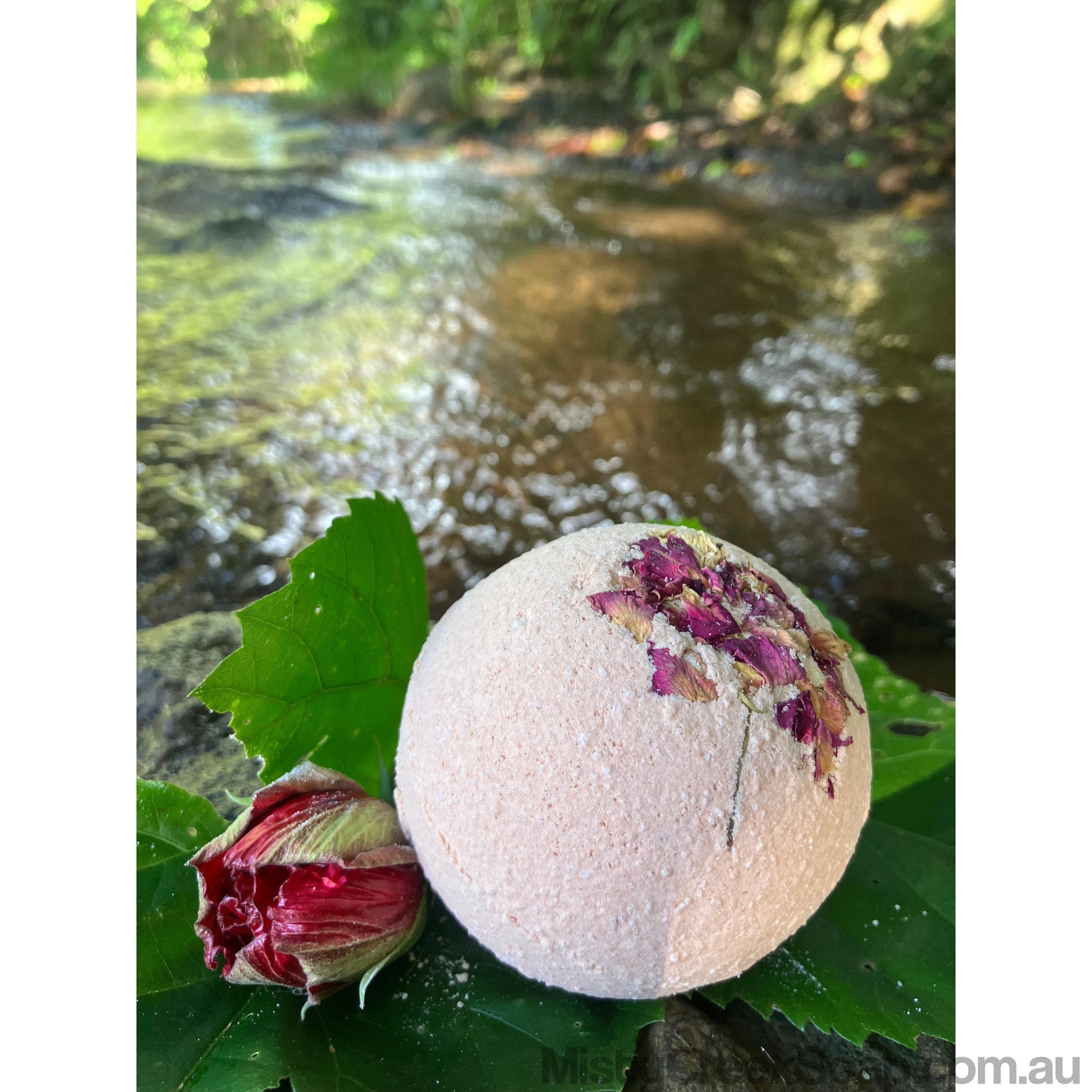 Handcrafted Rose Geranium Essential Oil Bath Bomb