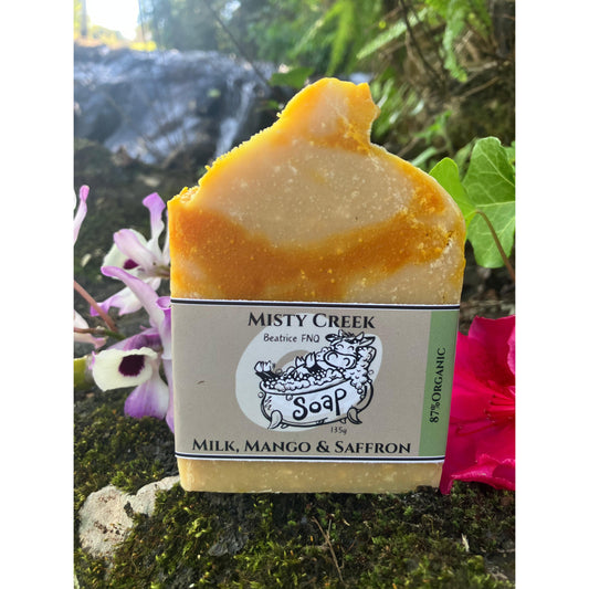 Biodynamic Cow’s Milk, Mango & Saffron Soap -  87% Organic Ingredients