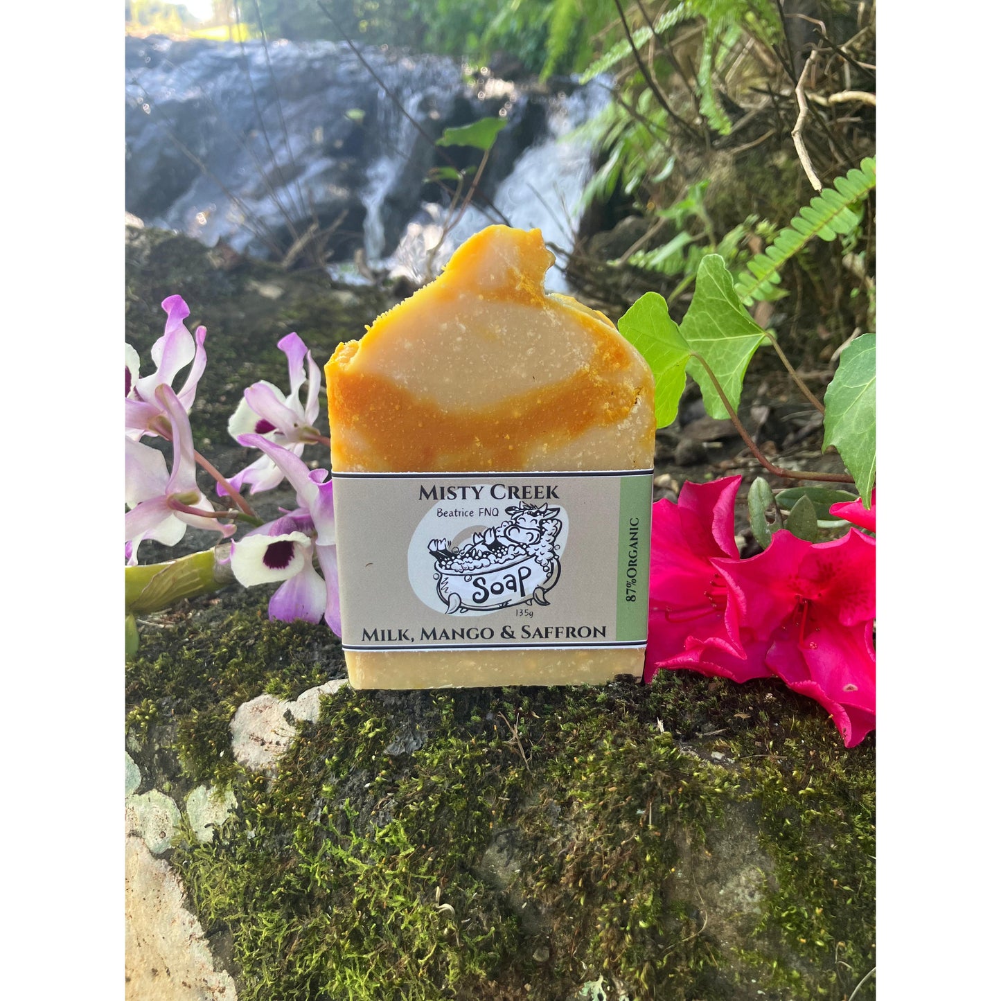 Biodynamic Cow’s Milk, Mango & Saffron Soap -  87% Organic Ingredients