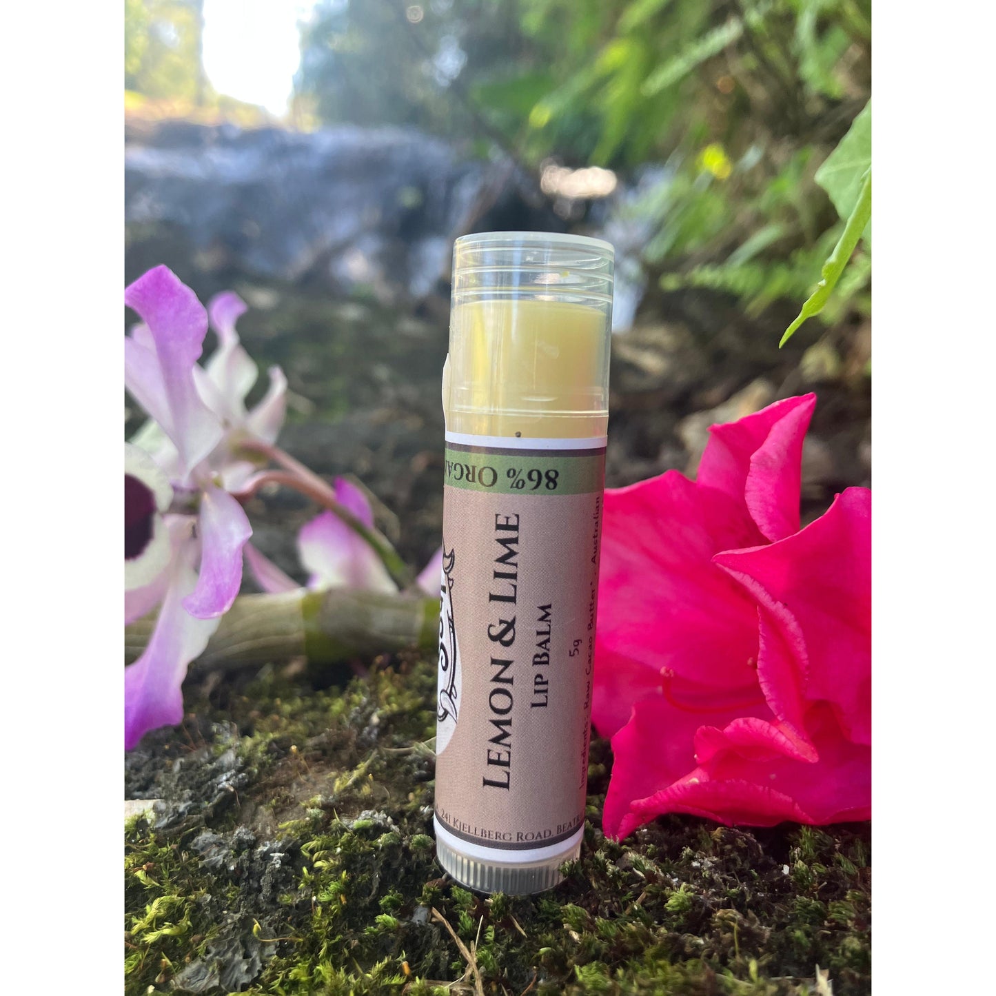 Lemon & Lime Essential Oil Lip Balm - 86% Organic Ingredients