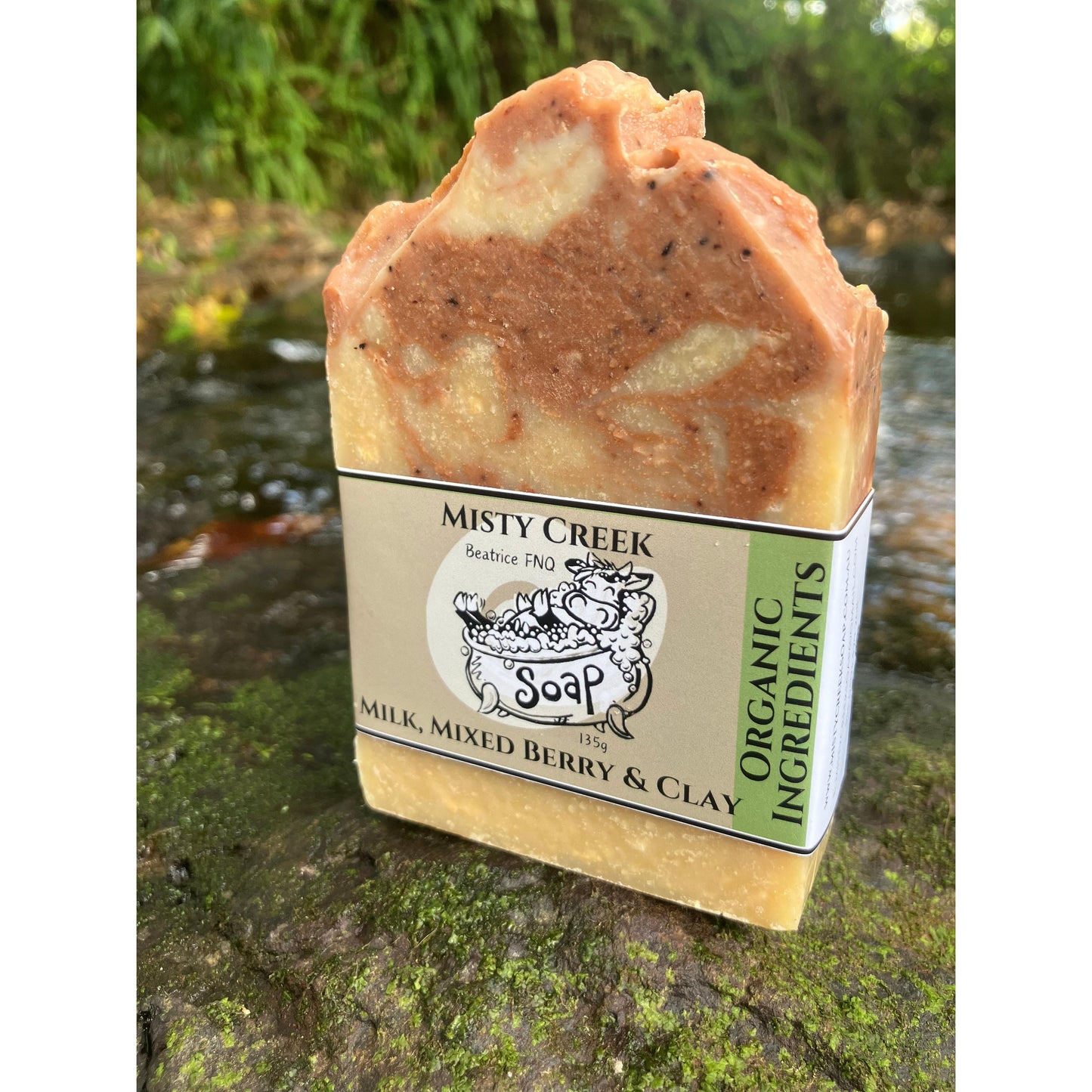 Biodynamic Cow’s Milk, Mixed Berry & Clay Soap - Organic Ingredients