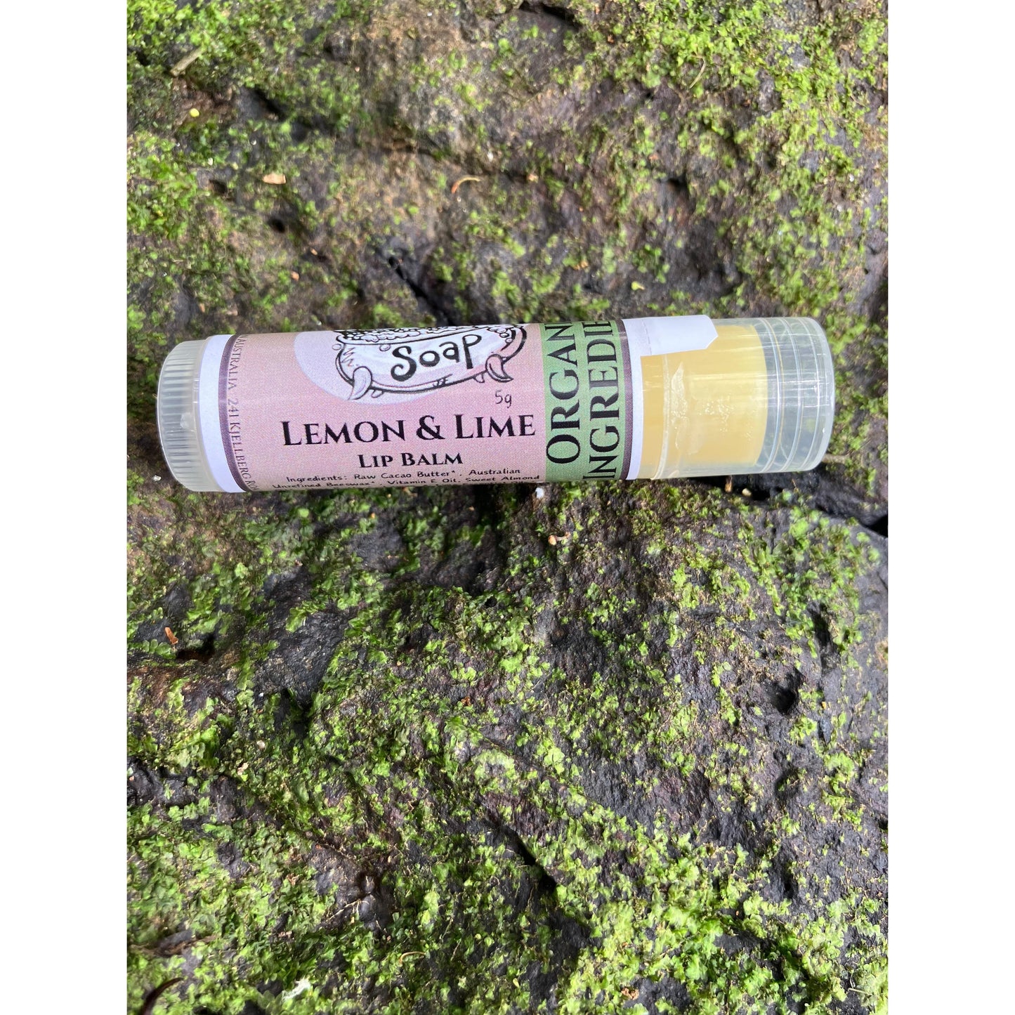 Lemon & Lime Essential Oil Lip Balm - Organic Ingredients