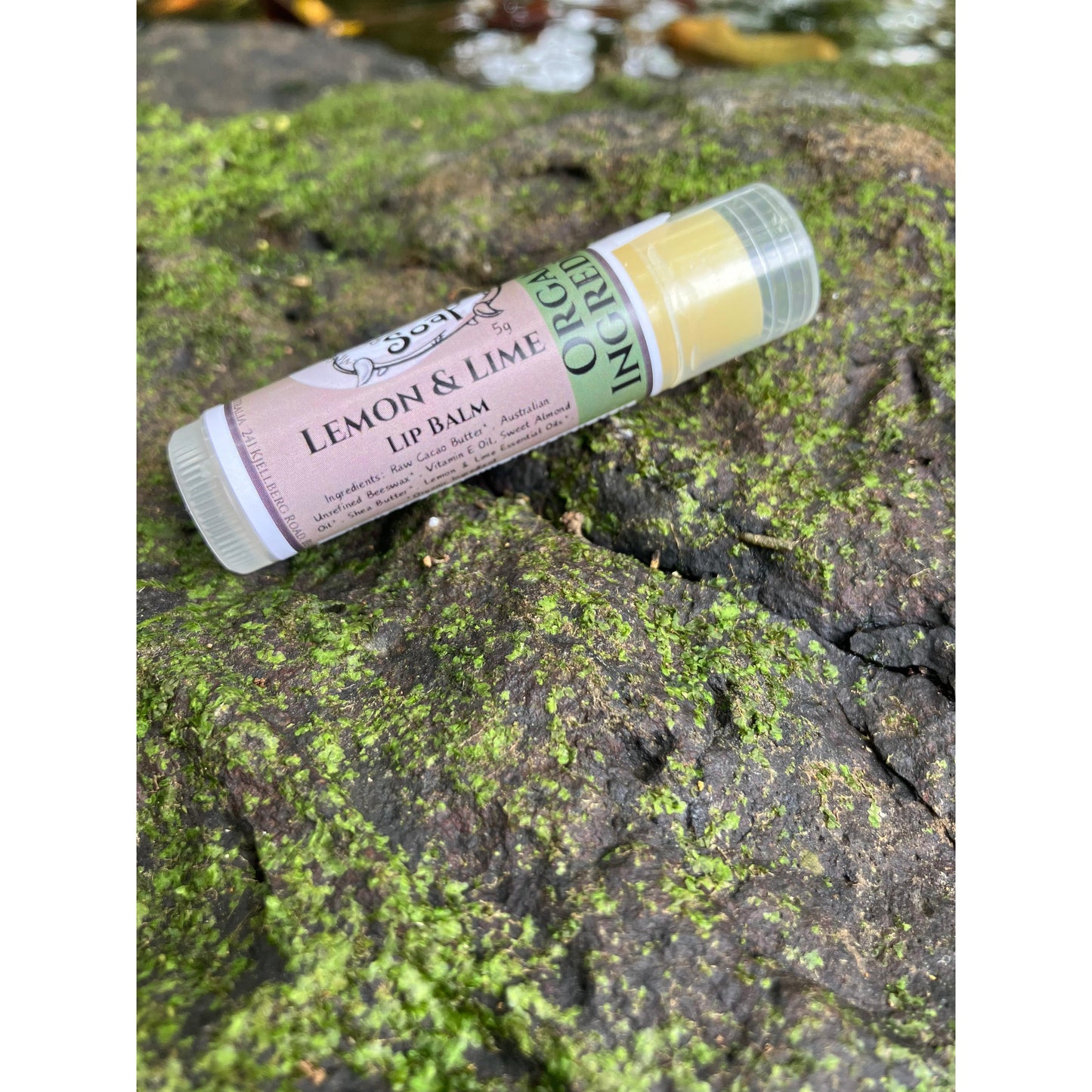 Lemon & Lime Essential Oil Lip Balm - Organic Ingredients