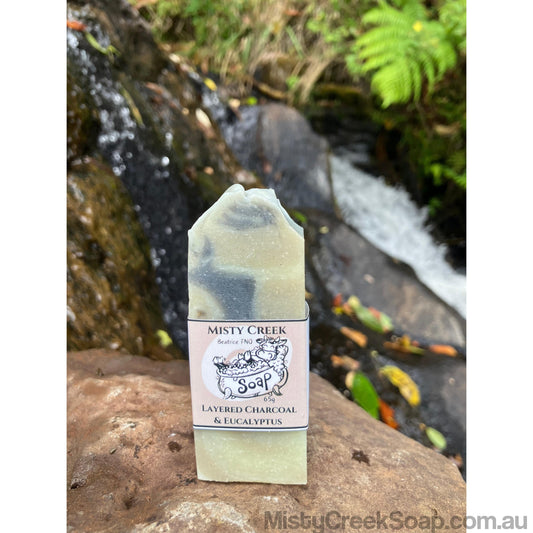 Layered Charcoal & Eucalyptus Soap 65g