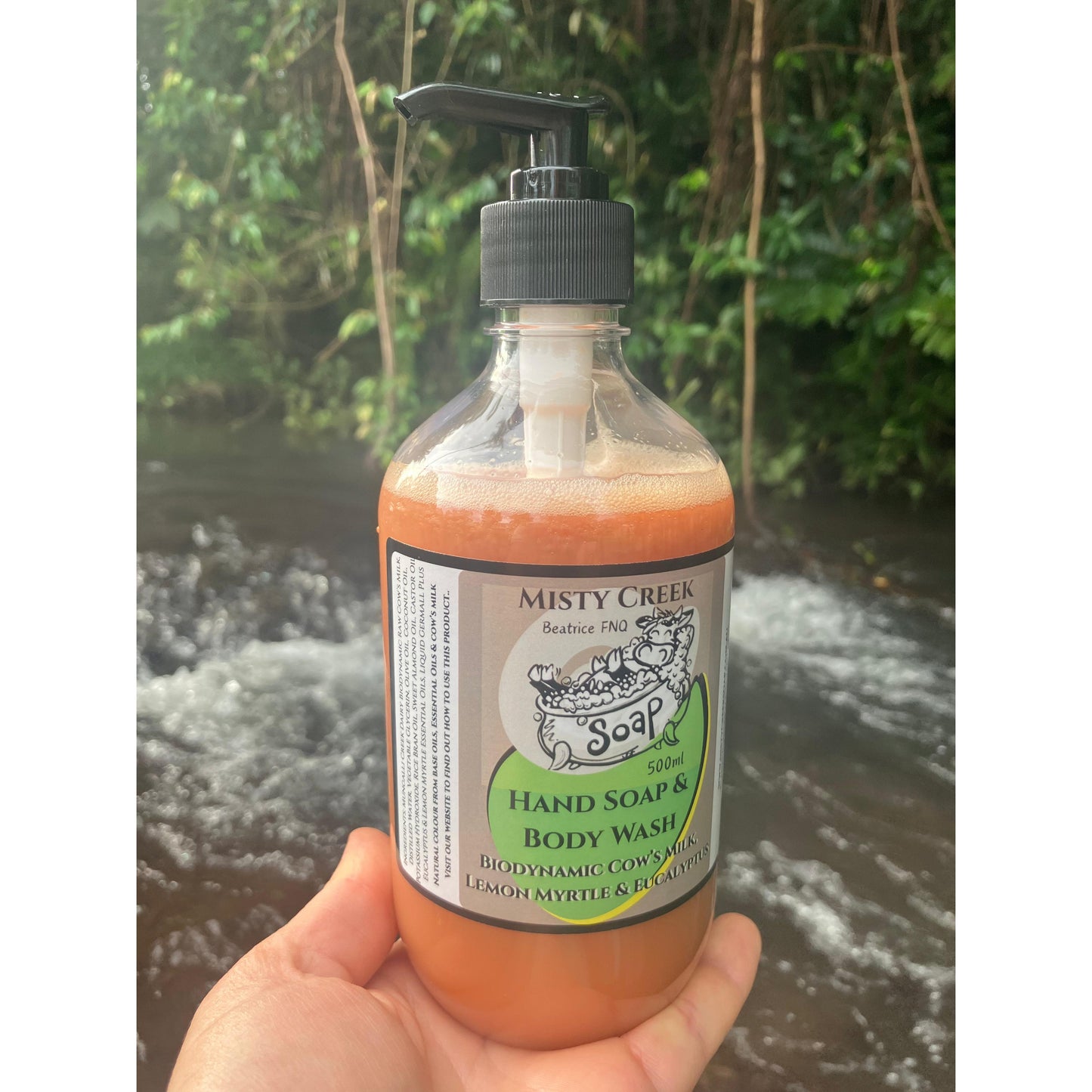 Biodynamic Cow’s Milk, Lemon Myrtle & Eucalyptus Hand Soap & Body Wash