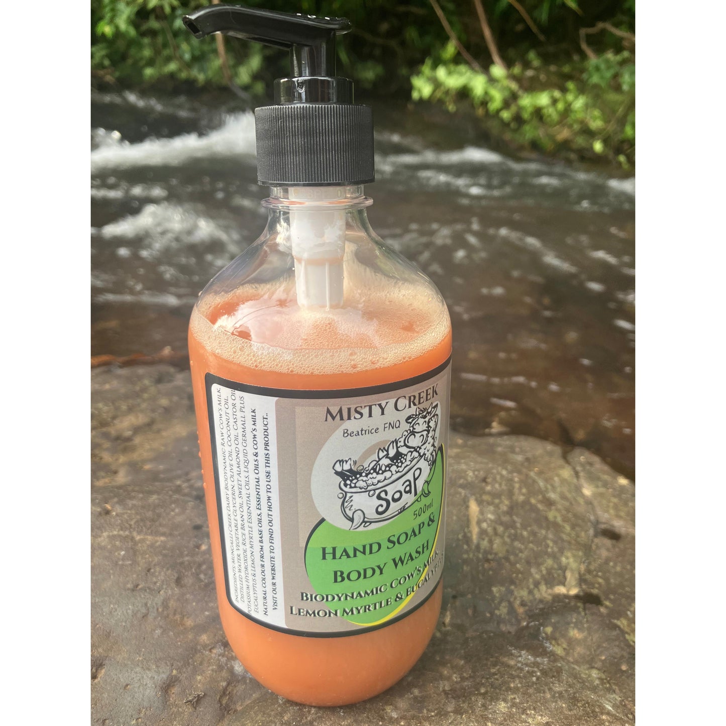 Biodynamic Cow’s Milk, Lemon Myrtle & Eucalyptus Hand Soap & Body Wash