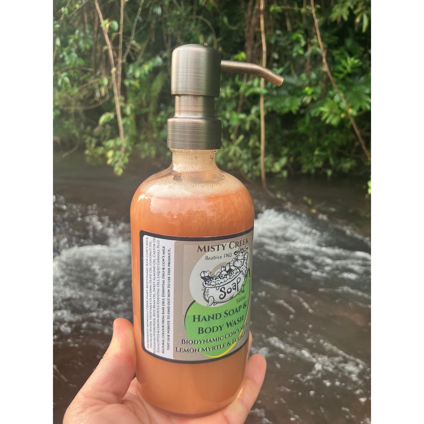 Biodynamic Cow’s Milk, Lemon Myrtle & Eucalyptus Hand Soap & Body Wash