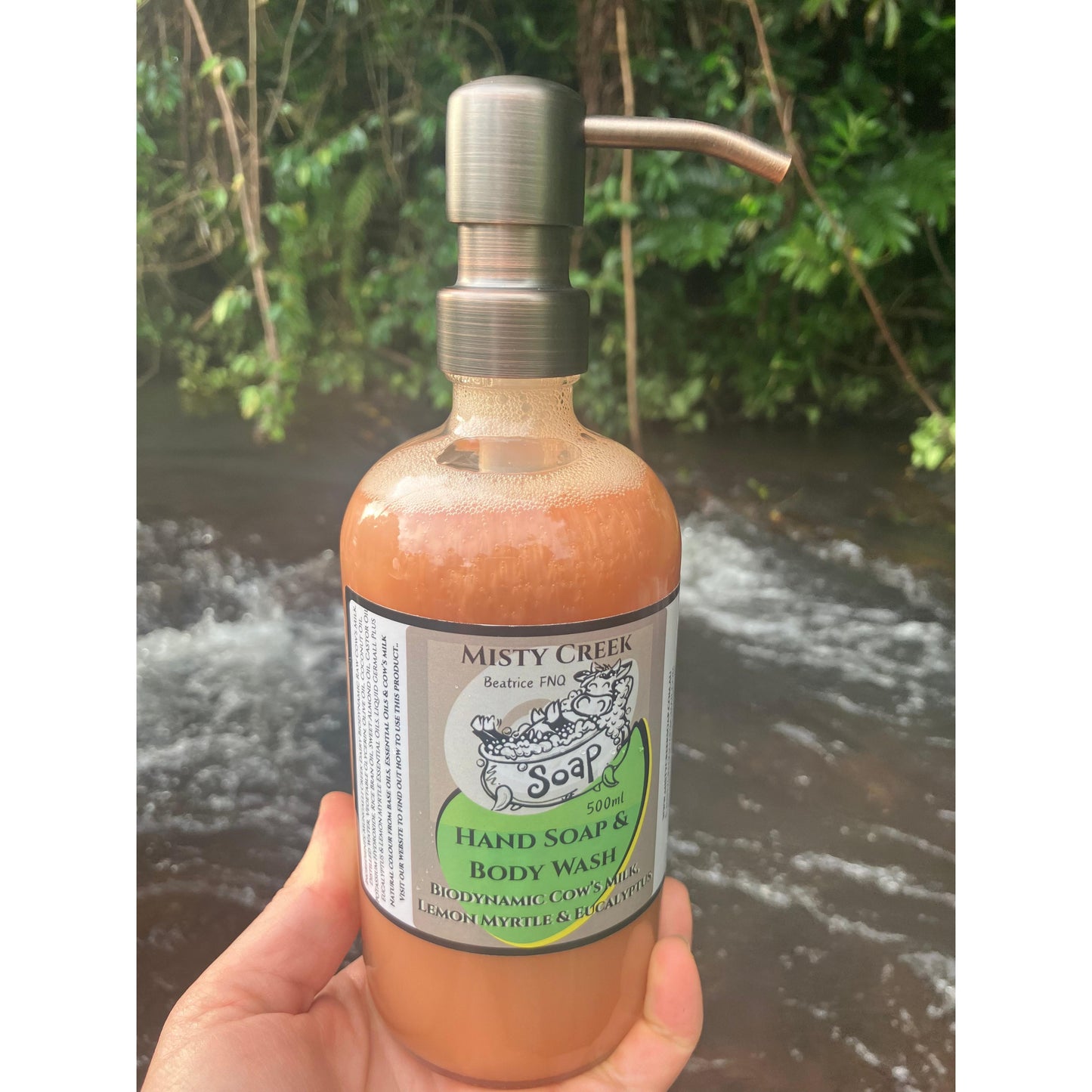 Biodynamic Cow’s Milk, Lemon Myrtle & Eucalyptus Hand Soap & Body Wash