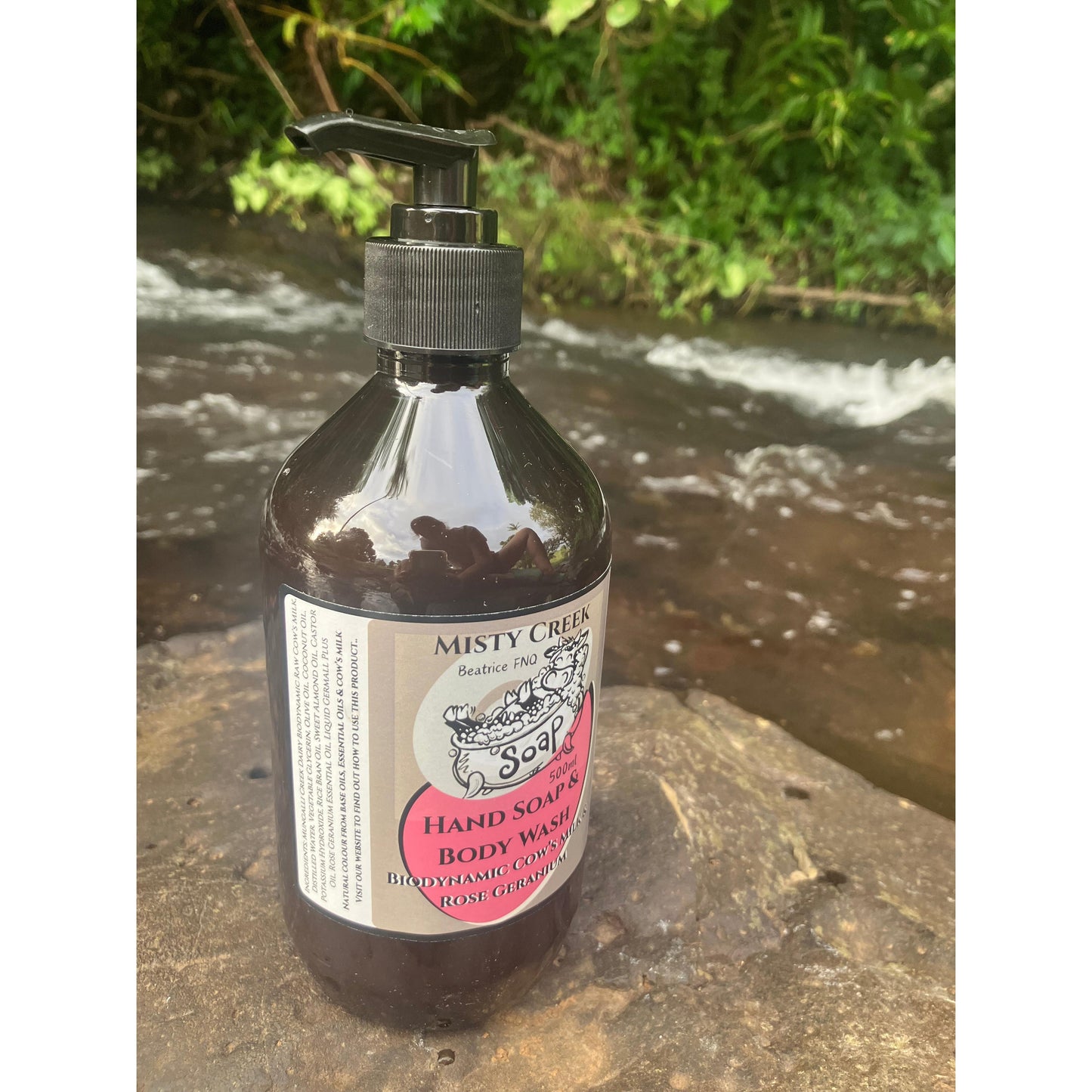 Biodynamic Cow’s Milk & Rose Geranium Liquid Hand Soap & Body Wash