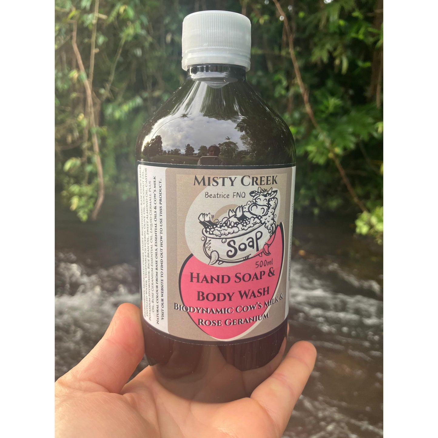 Biodynamic Cow’s Milk & Rose Geranium Liquid Hand Soap & Body Wash