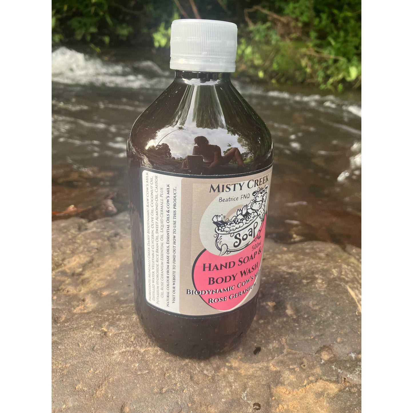 Biodynamic Cow’s Milk & Rose Geranium Liquid Hand Soap & Body Wash