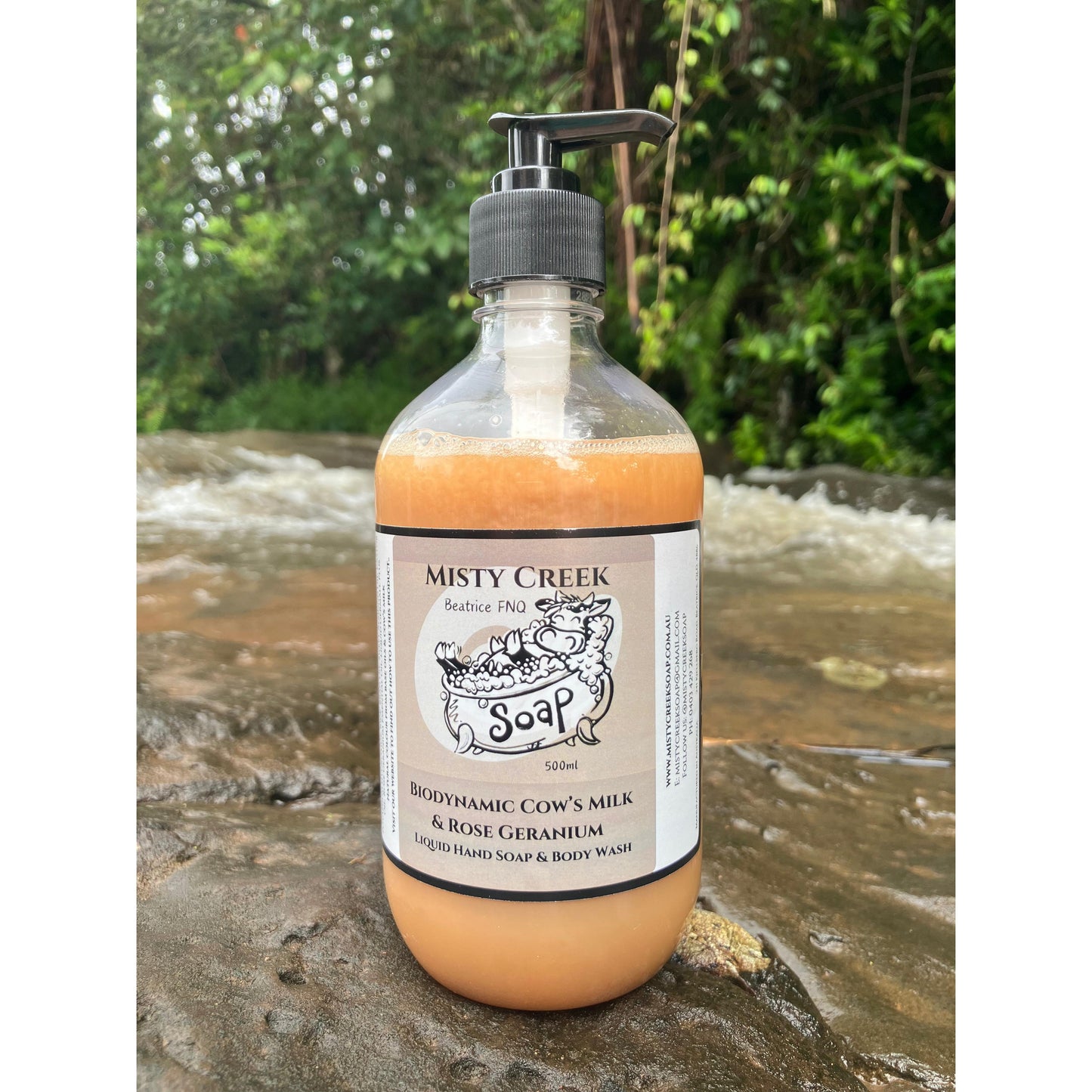 Biodynamic Cow’s Milk & Rose Geranium Liquid Hand Soap & Body Wash