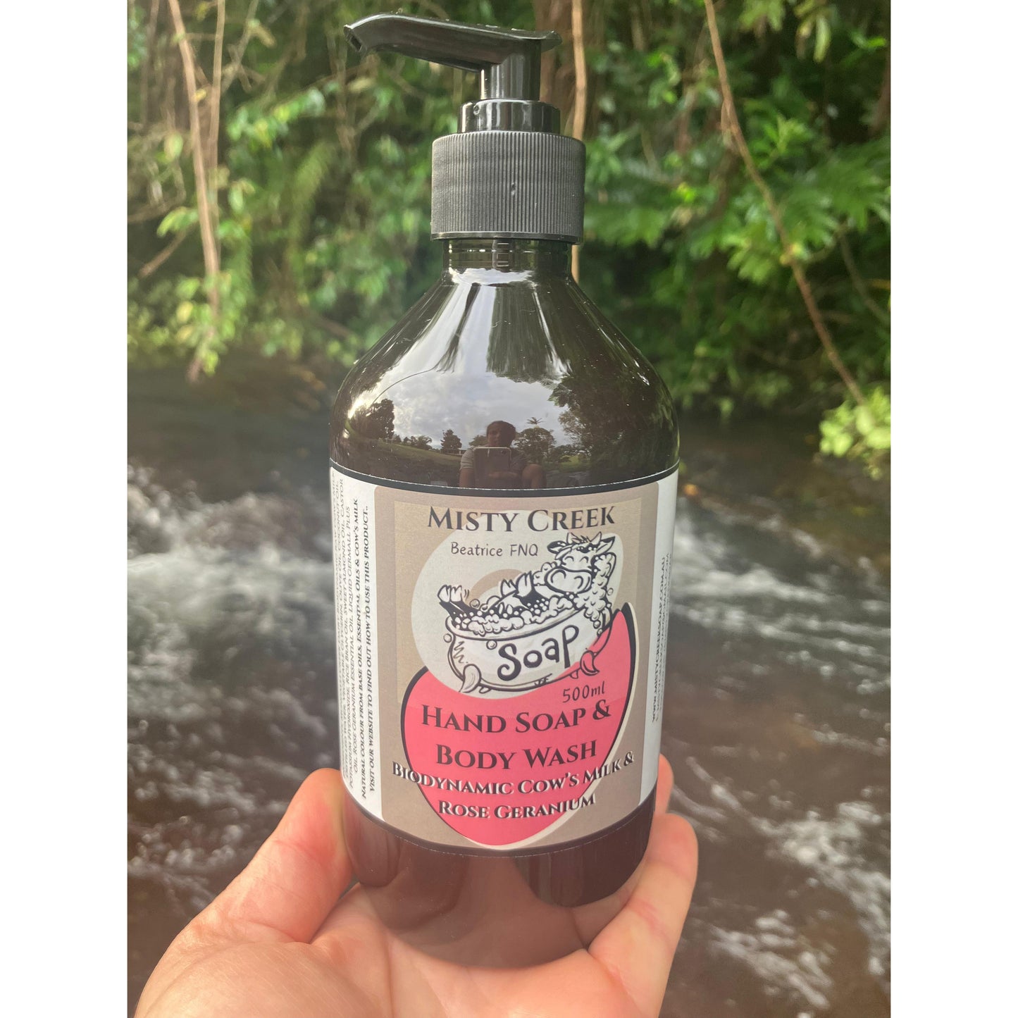 Biodynamic Cow’s Milk & Rose Geranium Liquid Hand Soap & Body Wash
