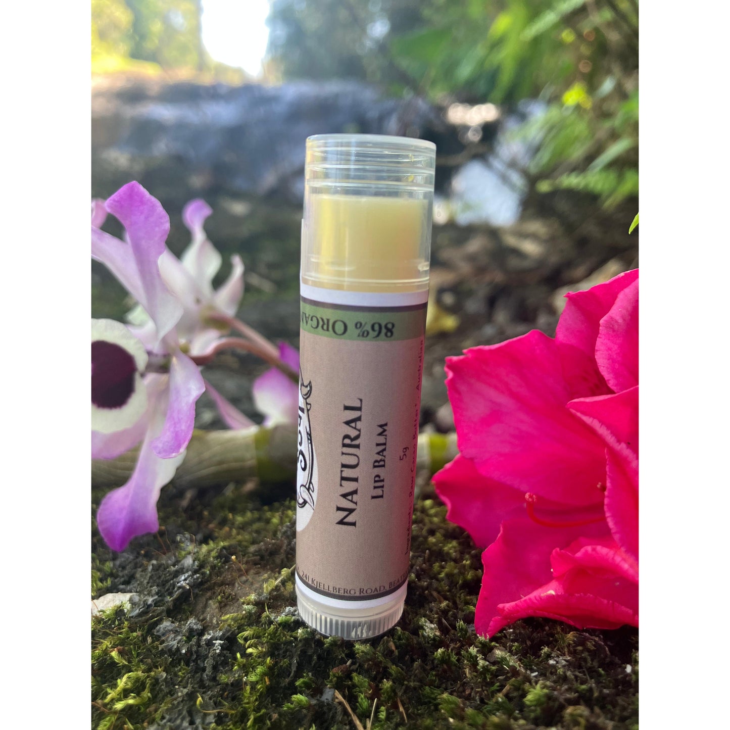 Natural Lip Balm - 86% Organic Ingredients