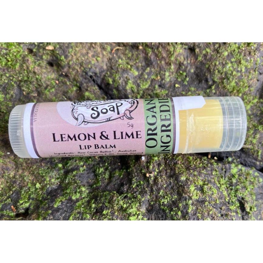 Lemon & Lime Essential Oil Lip Balm - Organic Ingredients