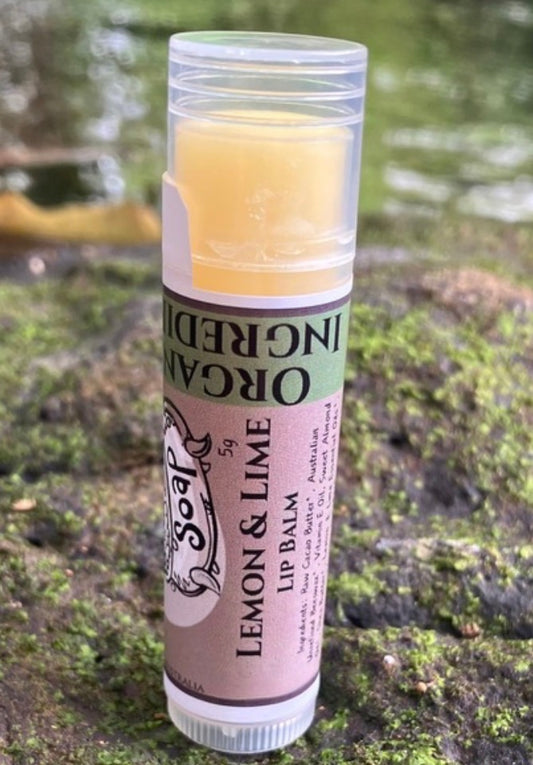 Lemon & Lime Essential Oil Lip Balm - Organic Ingredients